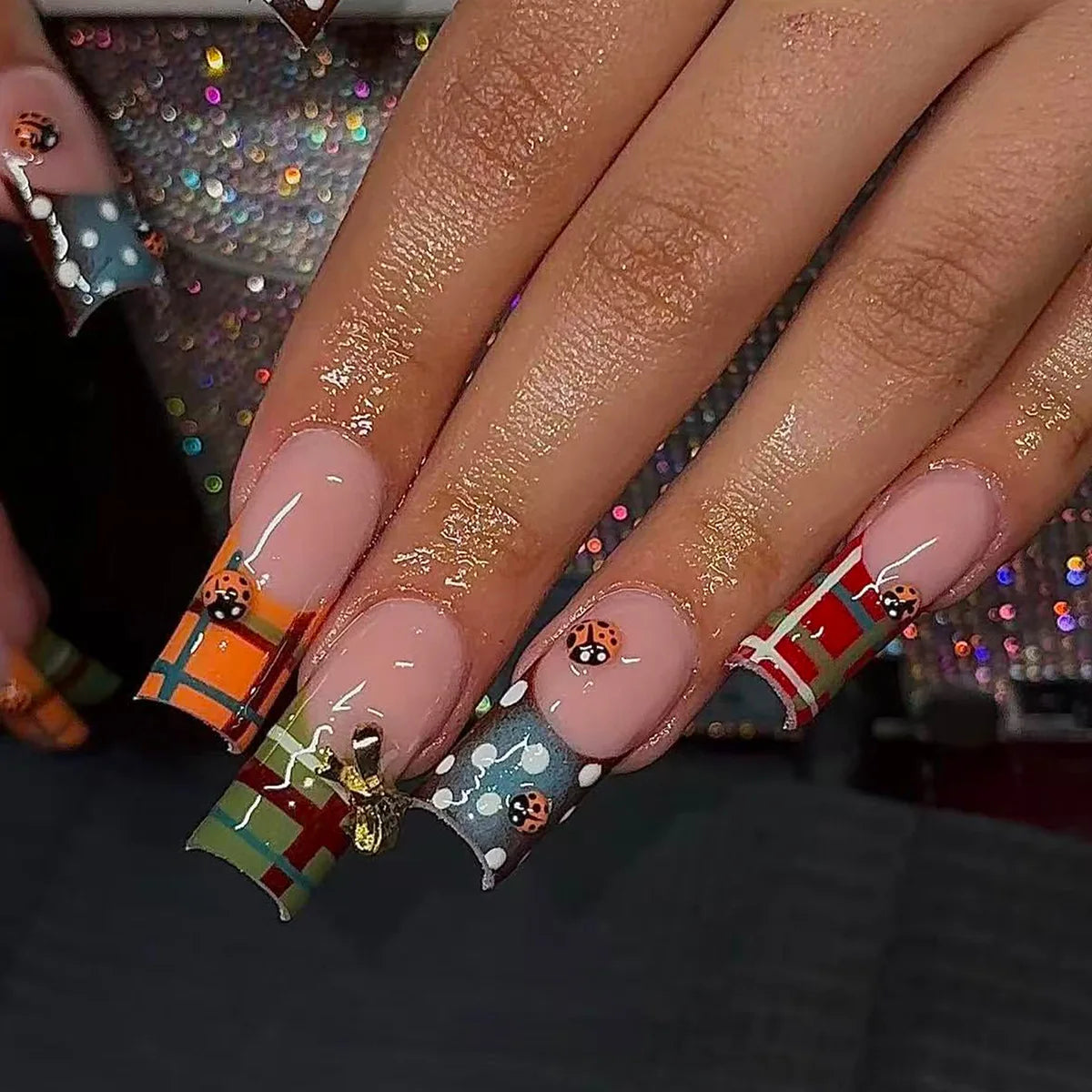 24pcs Sweet Stars Press On Nails