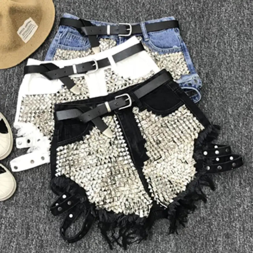 Rivet Denim Shorts
