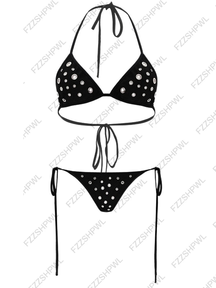 Lace-Up Bow Bikini