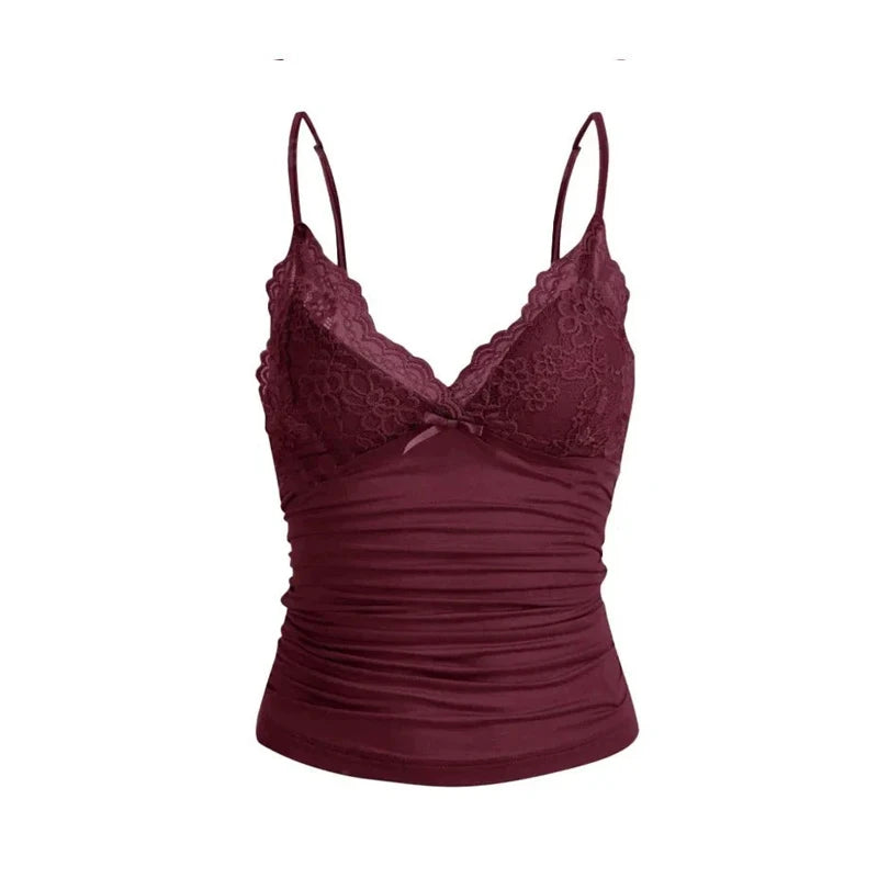 Low Cut Lace V-Neck Camisole