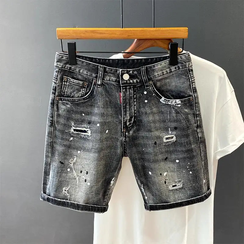 Distressed Denim Shorts
