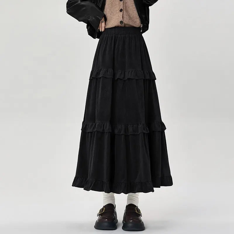 Qiukichonson Mid Long Skirt