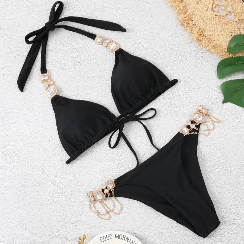 Rhinestones Bikini