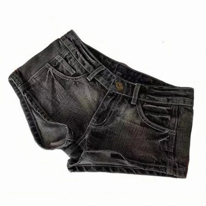 Washed Denim Shorts