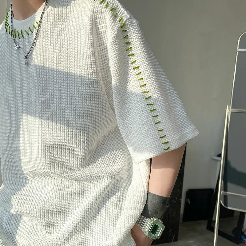 Waffle Knit Oversized T-Shirt