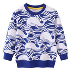 Whale Print Long Sleeve Sweatshirt