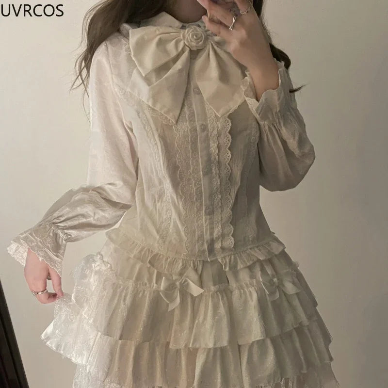 Ruffled Collar Button-Up