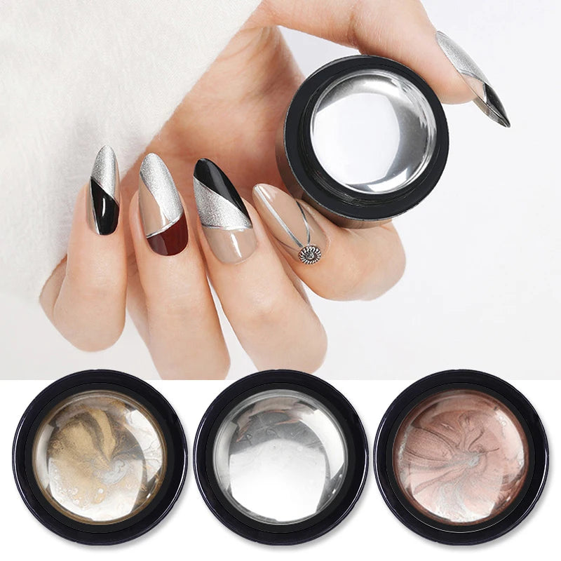 BORN PRETTY 5ML Gold Metallic Gel Polish Sliver Mirror Effect French Design Line Flower Drawing Gel UV Soak Off Varnish Manicure