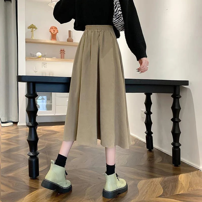High Waisted Long Skirt
