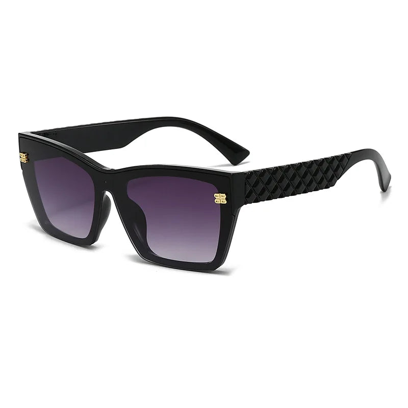 Geometric Quilted Temple Sunglasses
