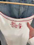 Girls And Cats Embroidered Cami