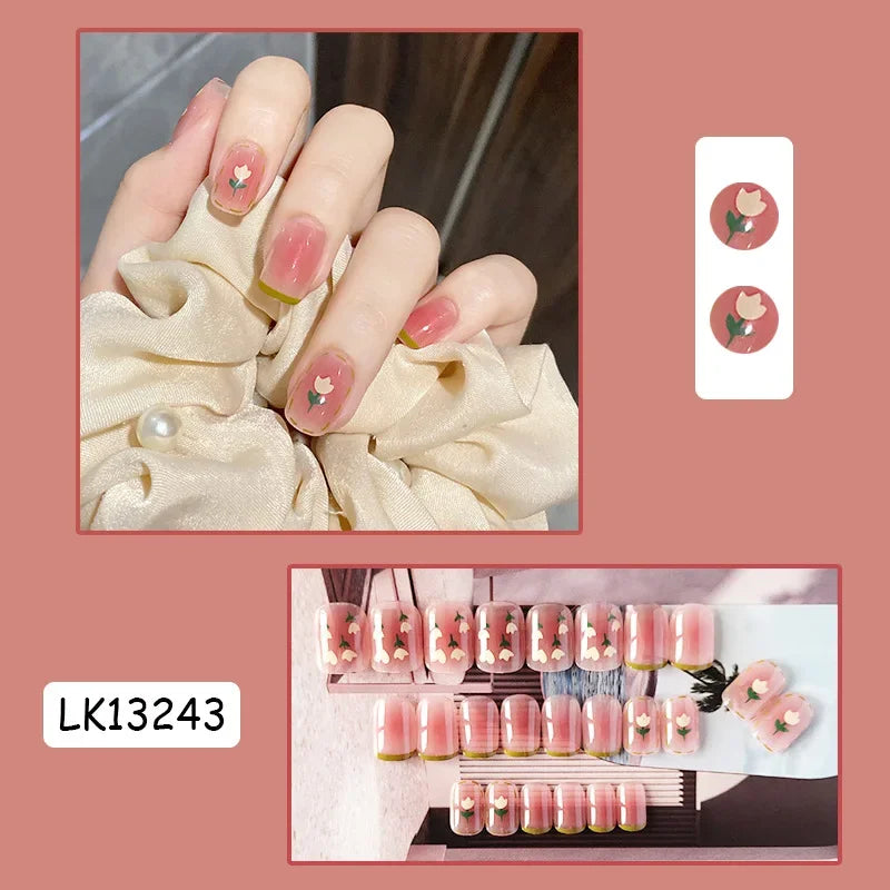 24P Rainbow Fake Nail