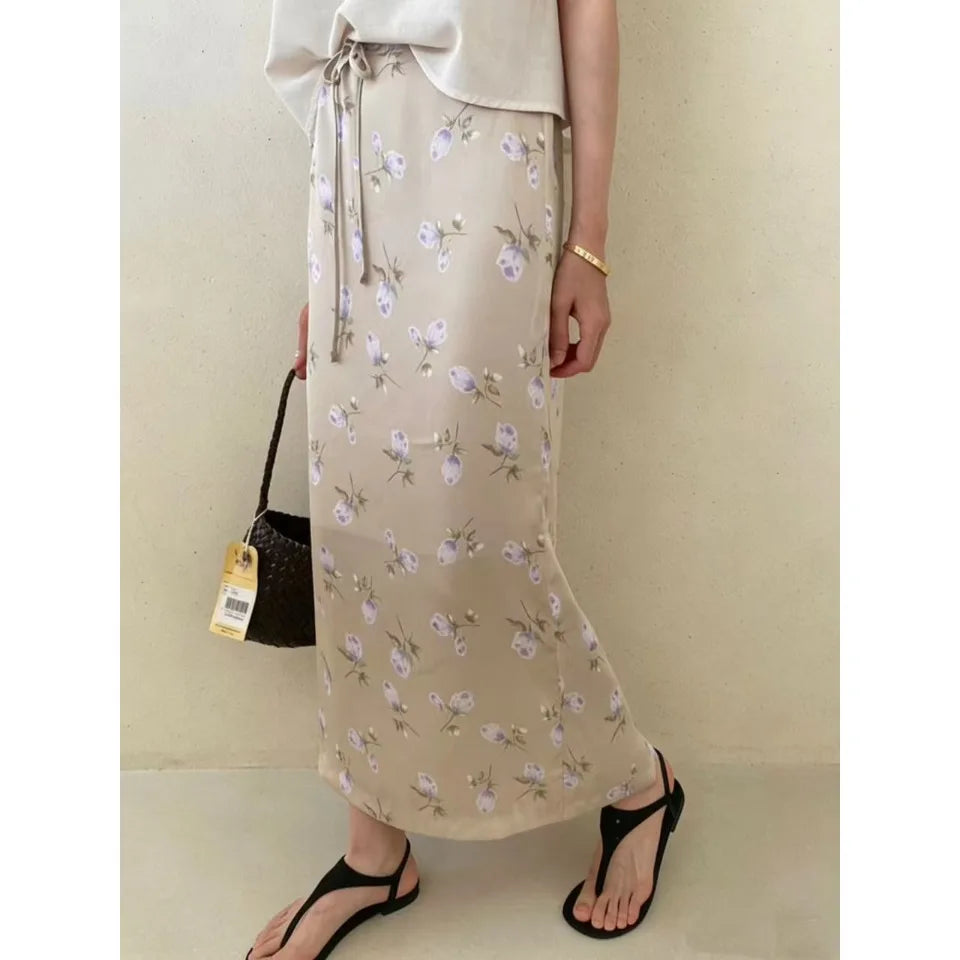 Floral Print Half Skirt
