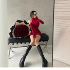 Mock-Neck Cutout Bodycon Dress