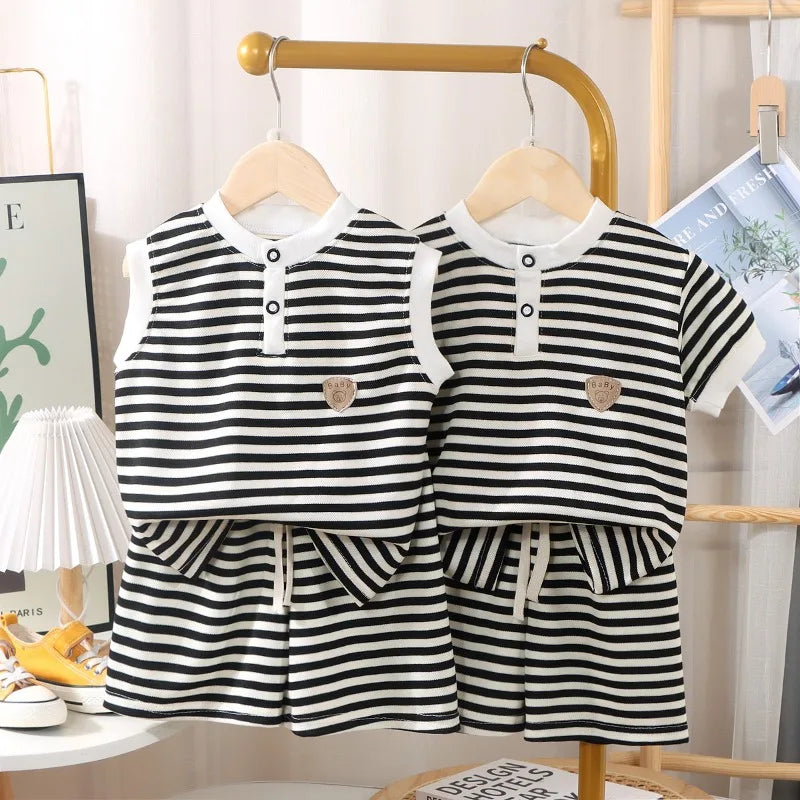 Sleeveless Tee And Shorts Set