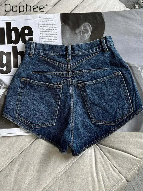 High Waist Slim Wide Leg Shorts