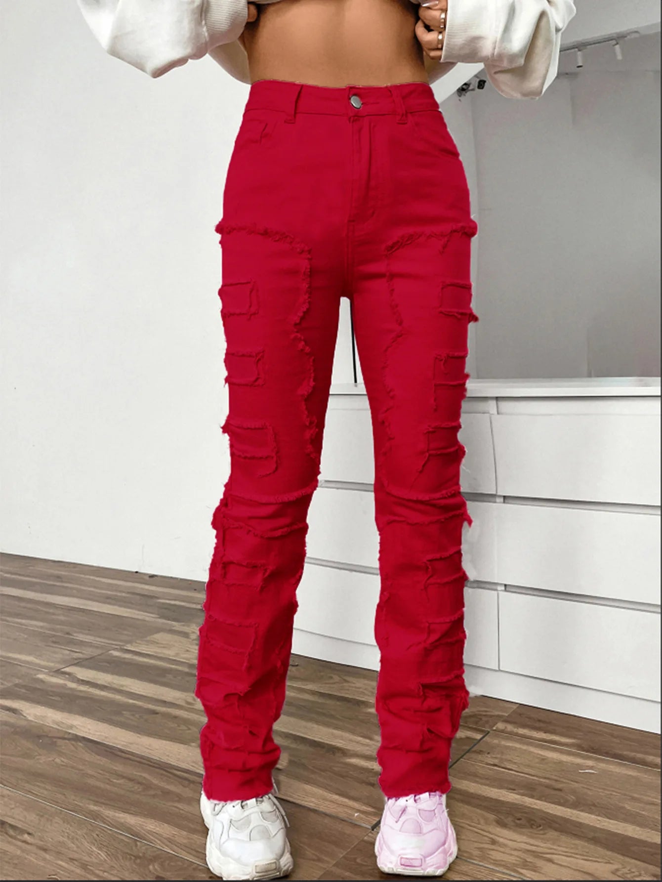 Denim Straight Pants