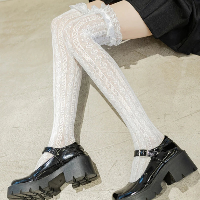Lace High Tube Knee Socks