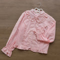 Ruffled Collar Button-Up