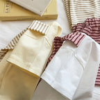 Short-Sleeved Tee With Stripes Shawl + Pants Set