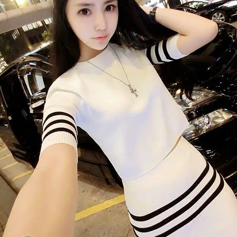 Stripe Detail Bodycon Set