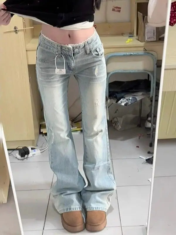 Low Waist Bell Bottom Jeans