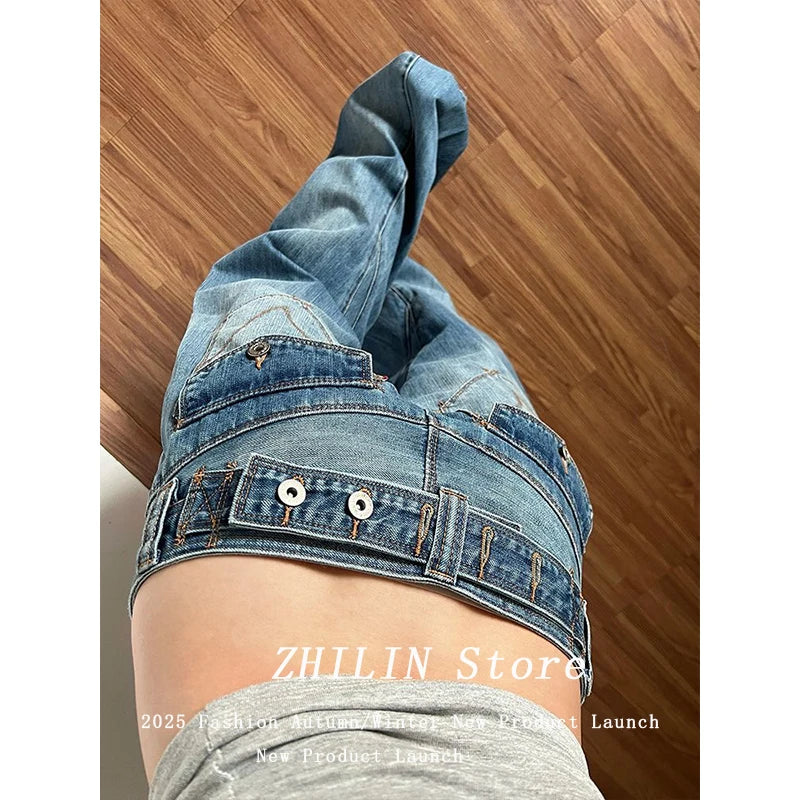 Wide Leg Straight Jeans