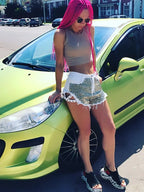 Rivet Denim Shorts