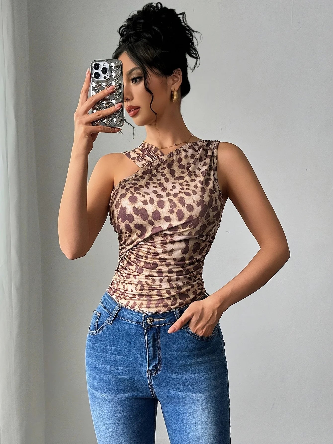Leopard Print Halter Top