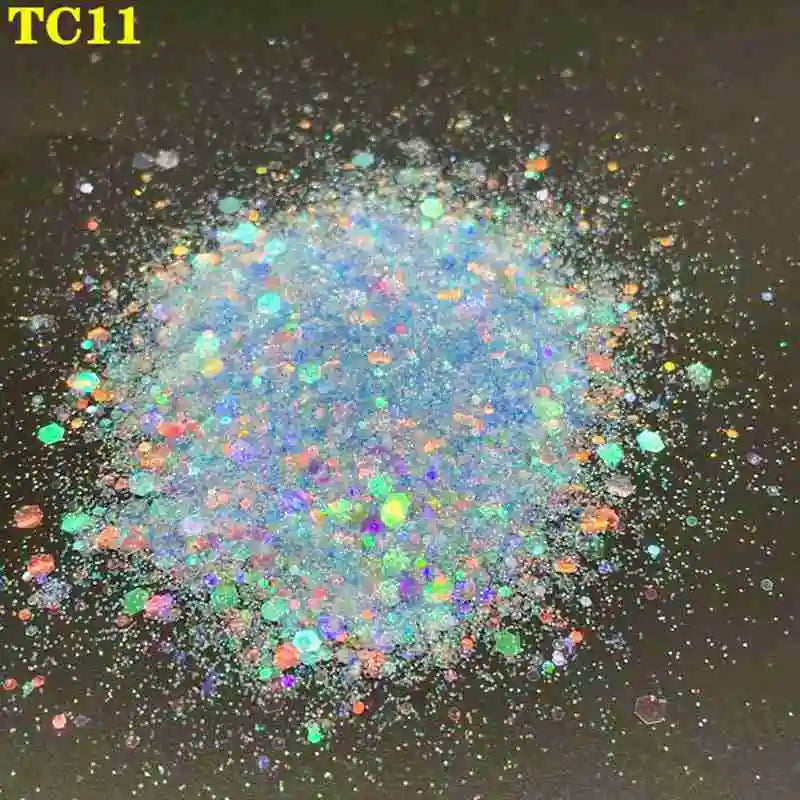 1KG Wholesale Mixed Size Holographic Nails Sequins Manicure Glitter Flakes Paillettes Nail Art Decorations Body/Face Glitter