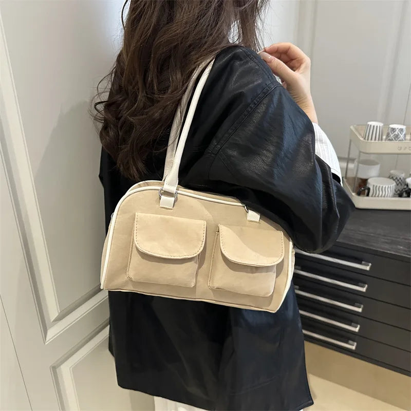 Suede Square Shoulder Bag