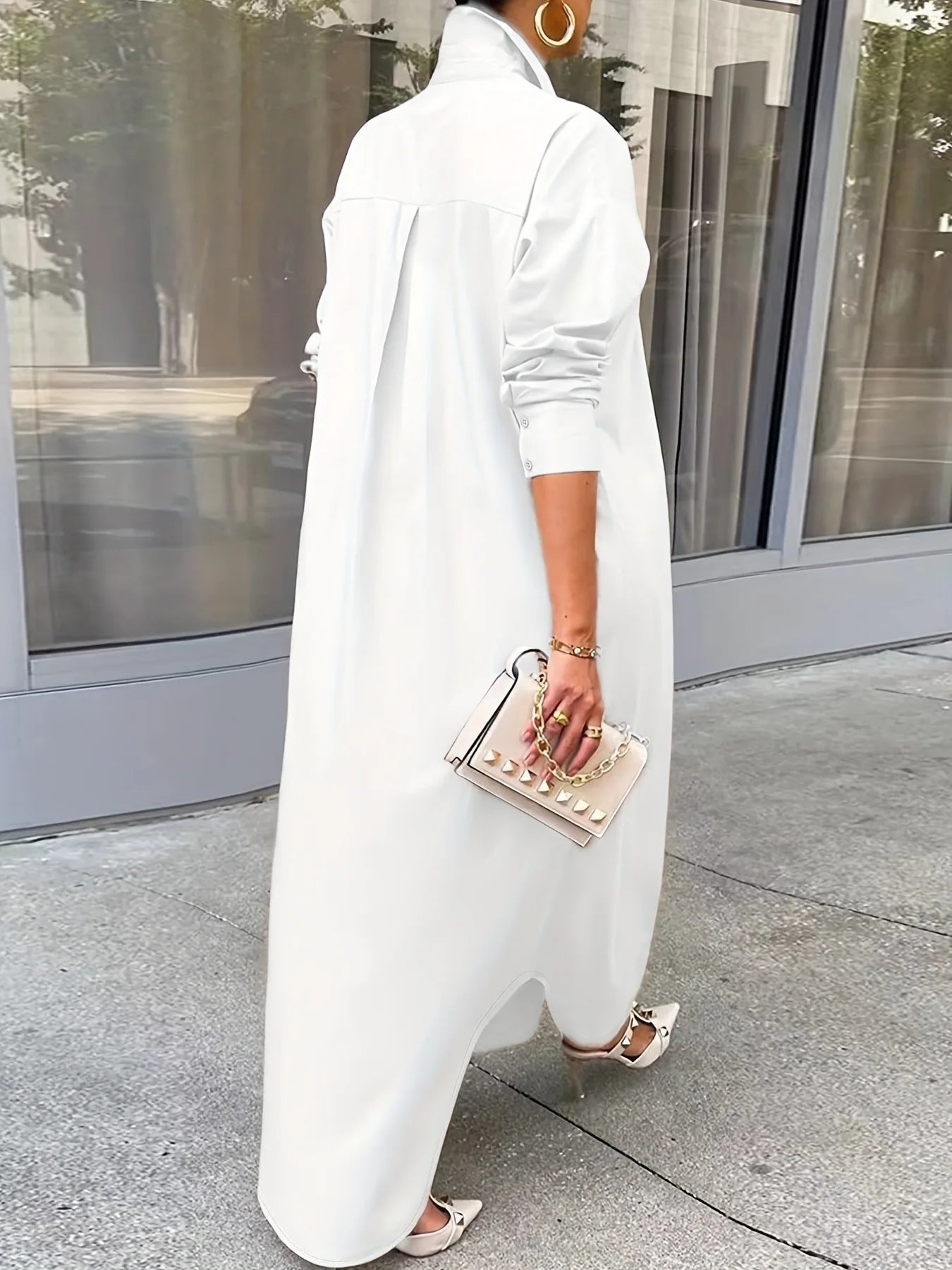 Casual Solid Color Blouse