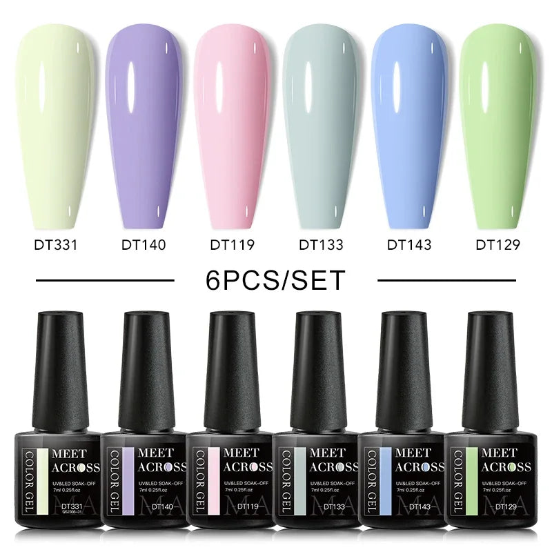 6Pcs Gel Nail Polish Set