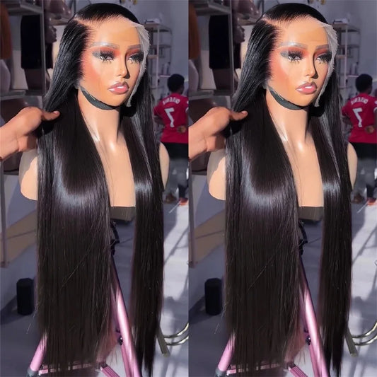 Brazilian HD Transparent Straight Lace Front Wig