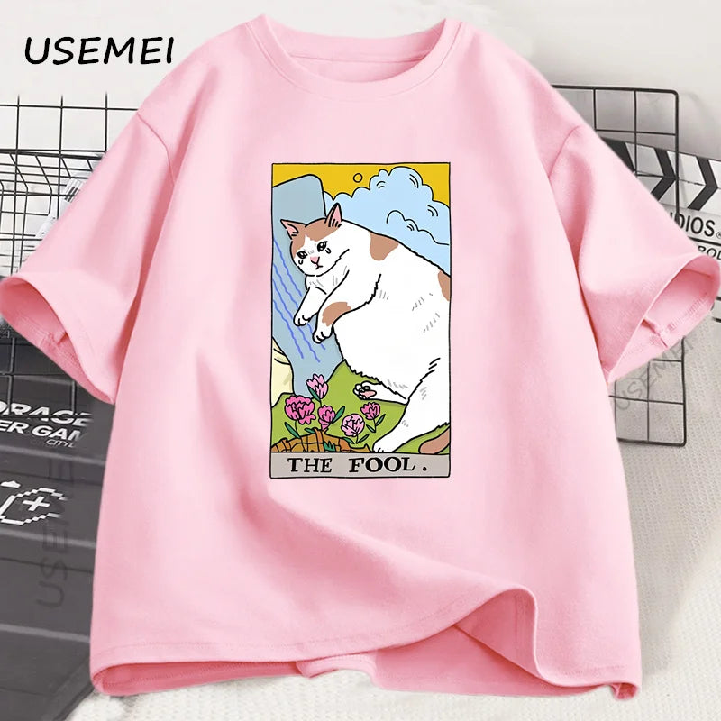 Sad Cat Meme The Fool Tarot Tee