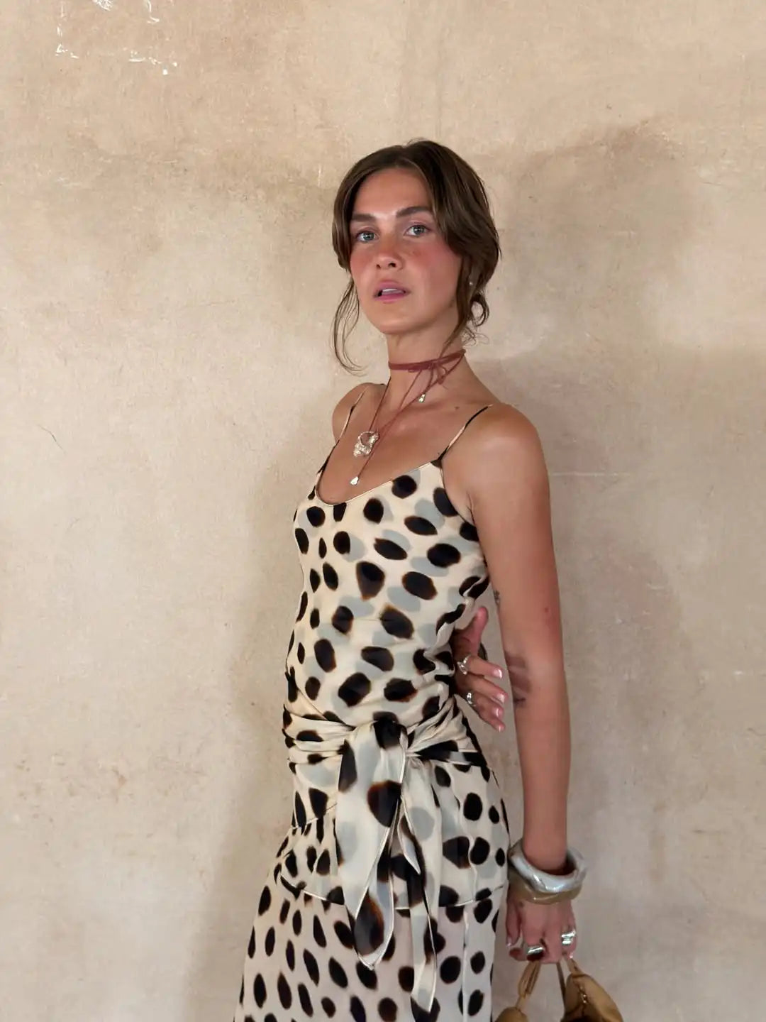 Slip Polka Dot Maxi Dress