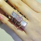 Pink Ice Cut 925 Sterling Silver Ring