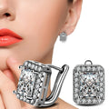 Square 925 Sterling Silver Earring