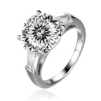 Round 5 Carat Moissanite Diamond Ring