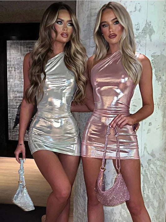 TARUXY PU Mini Dress