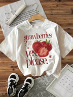 Strawberry Graphic Print Tee