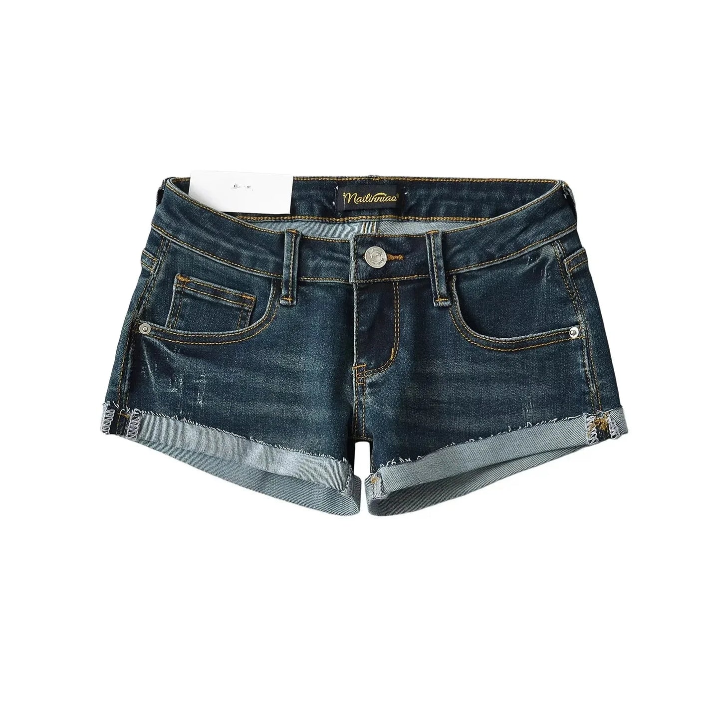 Denim Low Waist Jean Shorts