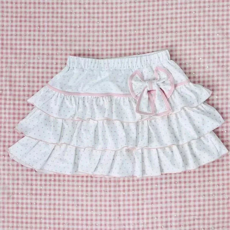 Wave Point Printing Mini Skirt