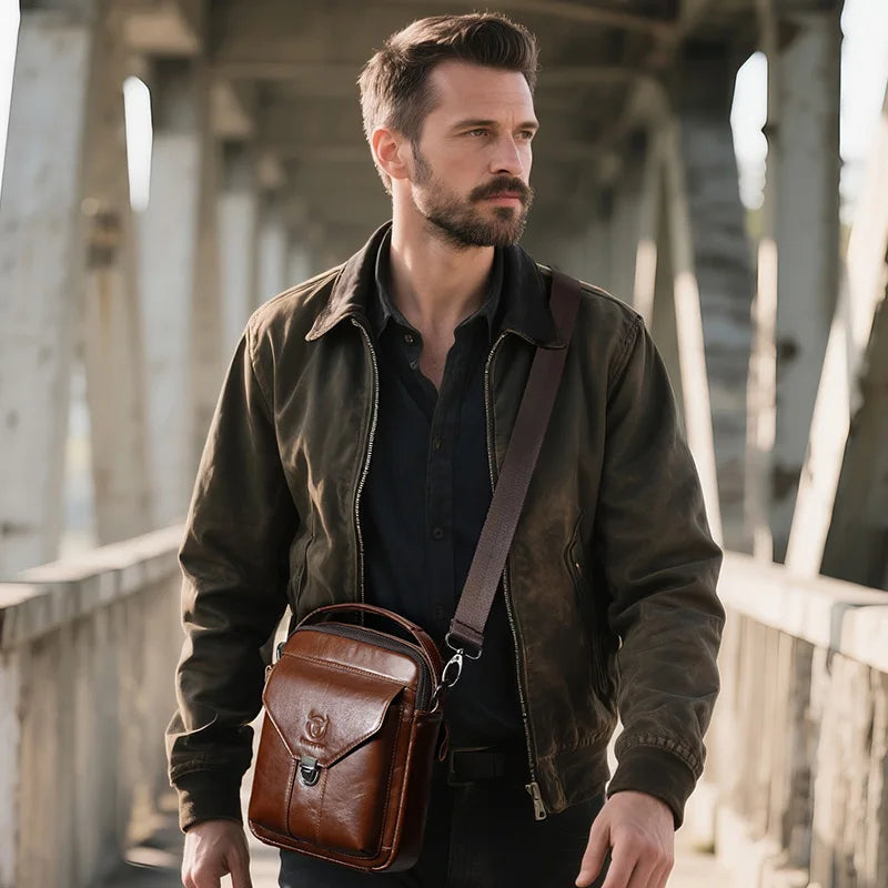 Leather Messenger Bag