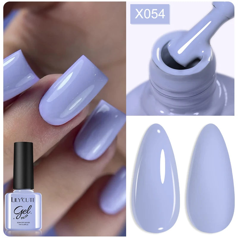 LILYCUTE 8ml Pink Dried Flower Gel Nail Polish Natural Flower Fairy Nail Art Gel Soak Off UV LED Painting Varnish For Nails DIY