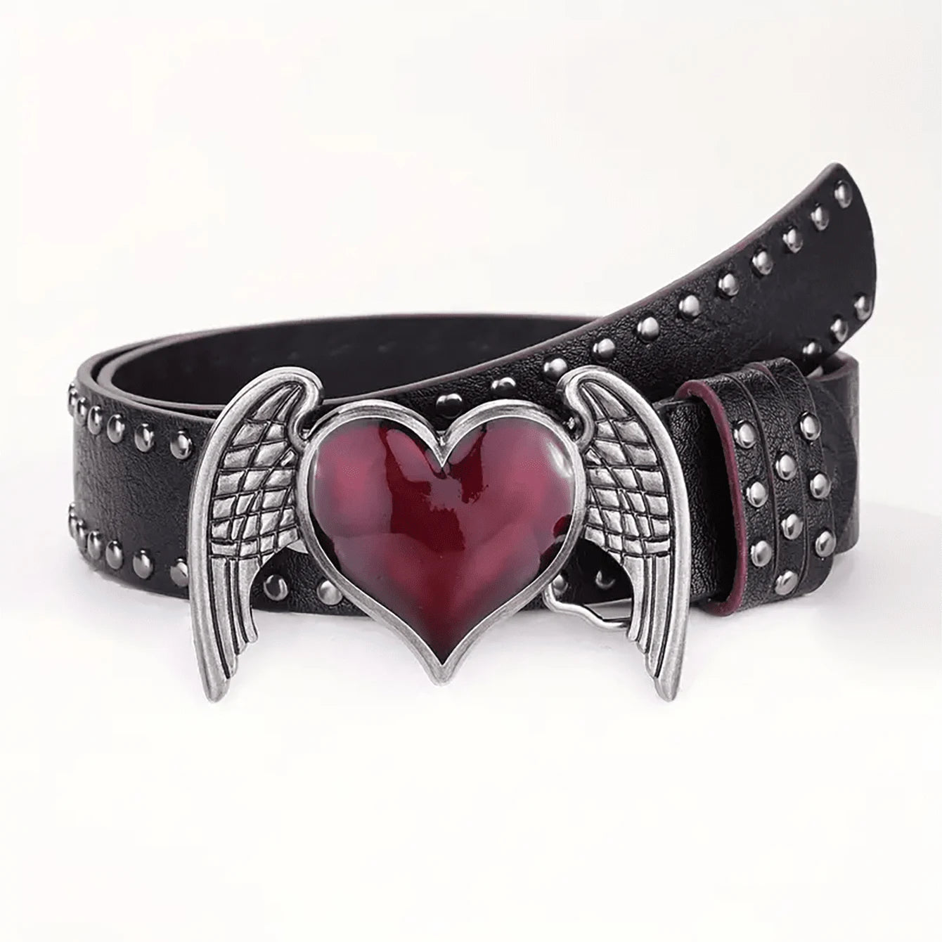 Rose Heart-Shaped Leather Belt