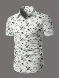 White 3D Printed Natural Texture Shirt