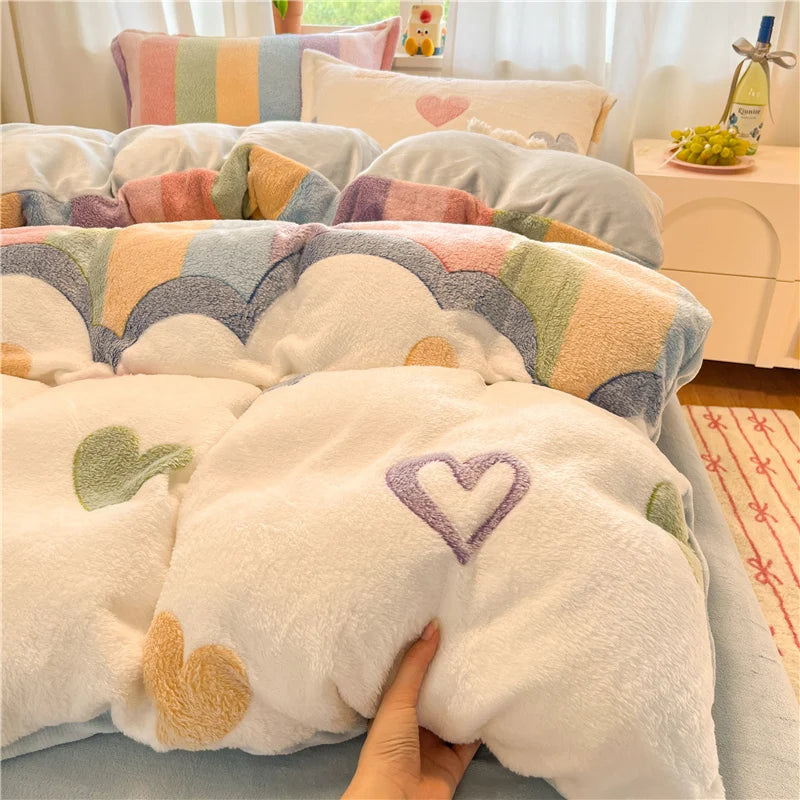 Warm Plush Flannel Duvet Cover