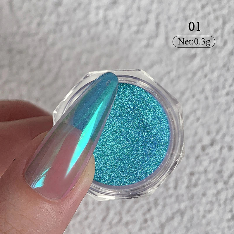 Water Light Purple Cat Magnetic Nail Powder Glitter Cat Magnet Effect Metallic Nail Pigment Dust Nail Art Supplies Decoration
