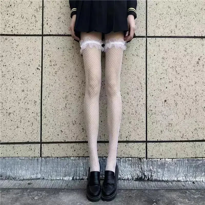 Lace Transparent Thigh High Socks
